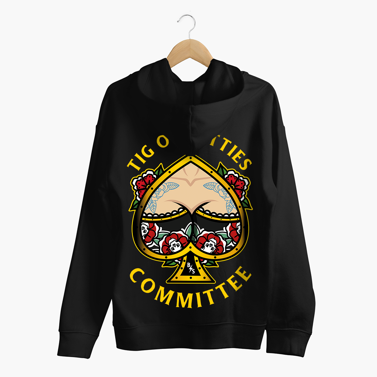 Tig Ol' Bitties Hoodie (Unisex)-Tattoo Clothing, Tattoo Hoodie, JH001-Broken Society