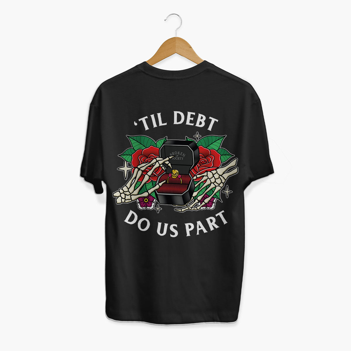 'Til Debt Do Us Part T-Shirt (Unisex)-Tattoo Clothing, Tattoo T-Shirt, EP01-Broken Society