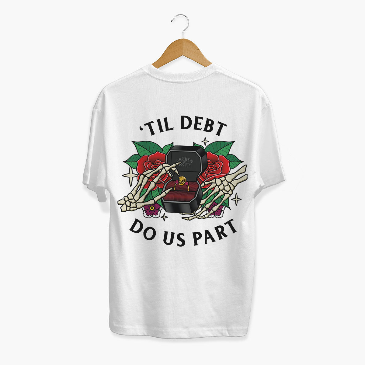 'Til Debt Do Us Part T-Shirt (Unisex)-Tattoo Clothing, Tattoo T-Shirt, EP01-Broken Society