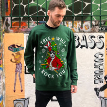 Cargar imagen en el visor de la galería, Tree Will Rock You Christmas Jumper (Unisex)-Tattoo Clothing, Tattoo Sweatshirt, JH030-Broken Society