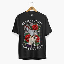 Cargar imagen en el visor de la galería, True Crime Club Front Print T-Shirt (Unisex)-Tattoo Clothing, Tattoo T-Shirt, N03-Broken Society