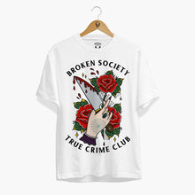Load image into Gallery viewer, True Crime Club Front Print T-Shirt (Unisex)-Tattoo Clothing, Tattoo T-Shirt, N03-Broken Society
