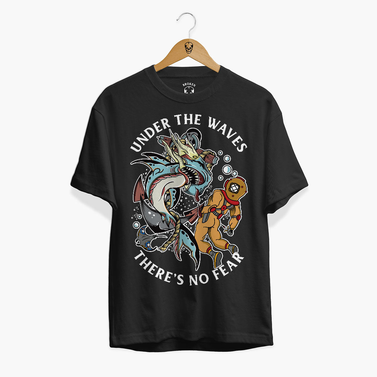 Under The Waves T-Shirt (Unisex)-Tattoo Clothing, Tattoo T-Shirt, EP01-Broken Society