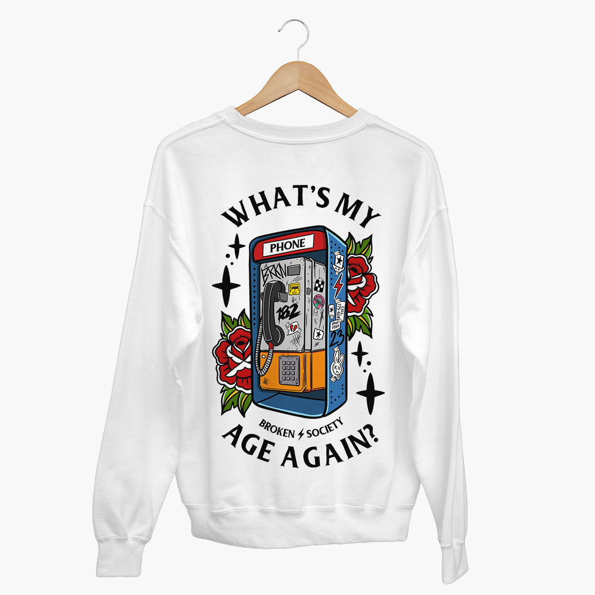 What's My Age Again Sweatshirt (Unisex)-Tattoo Clothing, Tattoo Sweatshirt, JH030-Broken Society