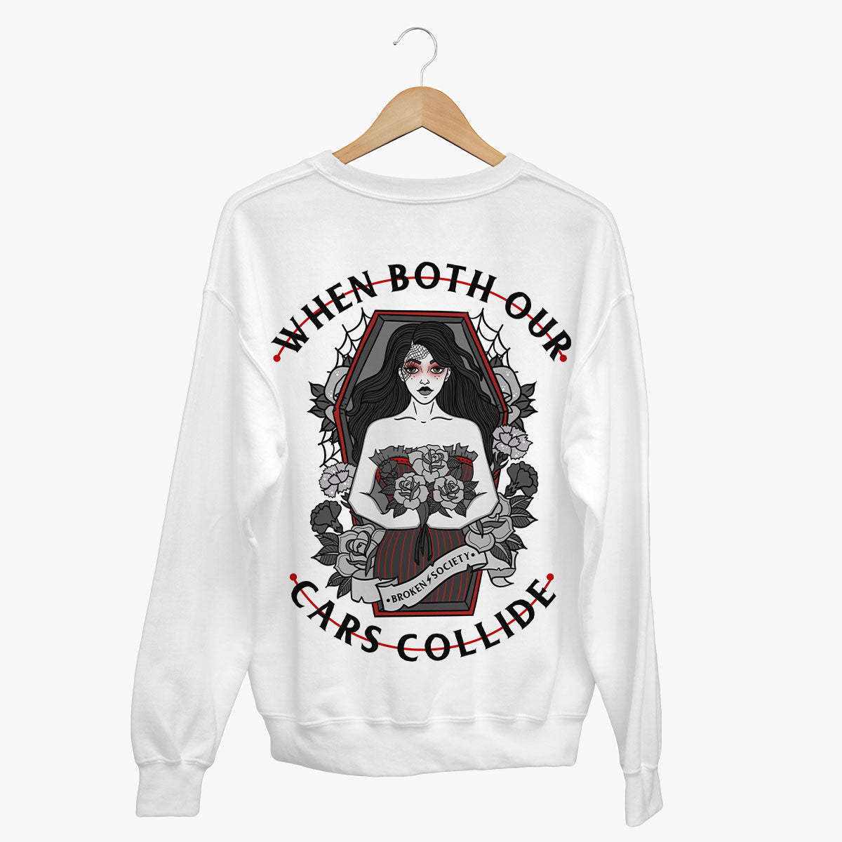 When Cars Collide Sweatshirt (Unisex)-Tattoo Clothing, Tattoo Sweatshirt, JH030-Broken Society
