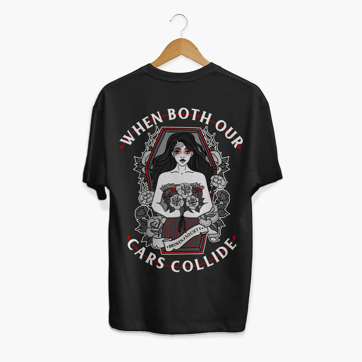 When Cars Collide T-Shirt (Unisex)-Tattoo Clothing, Tattoo T-Shirt, EP01-Broken Society
