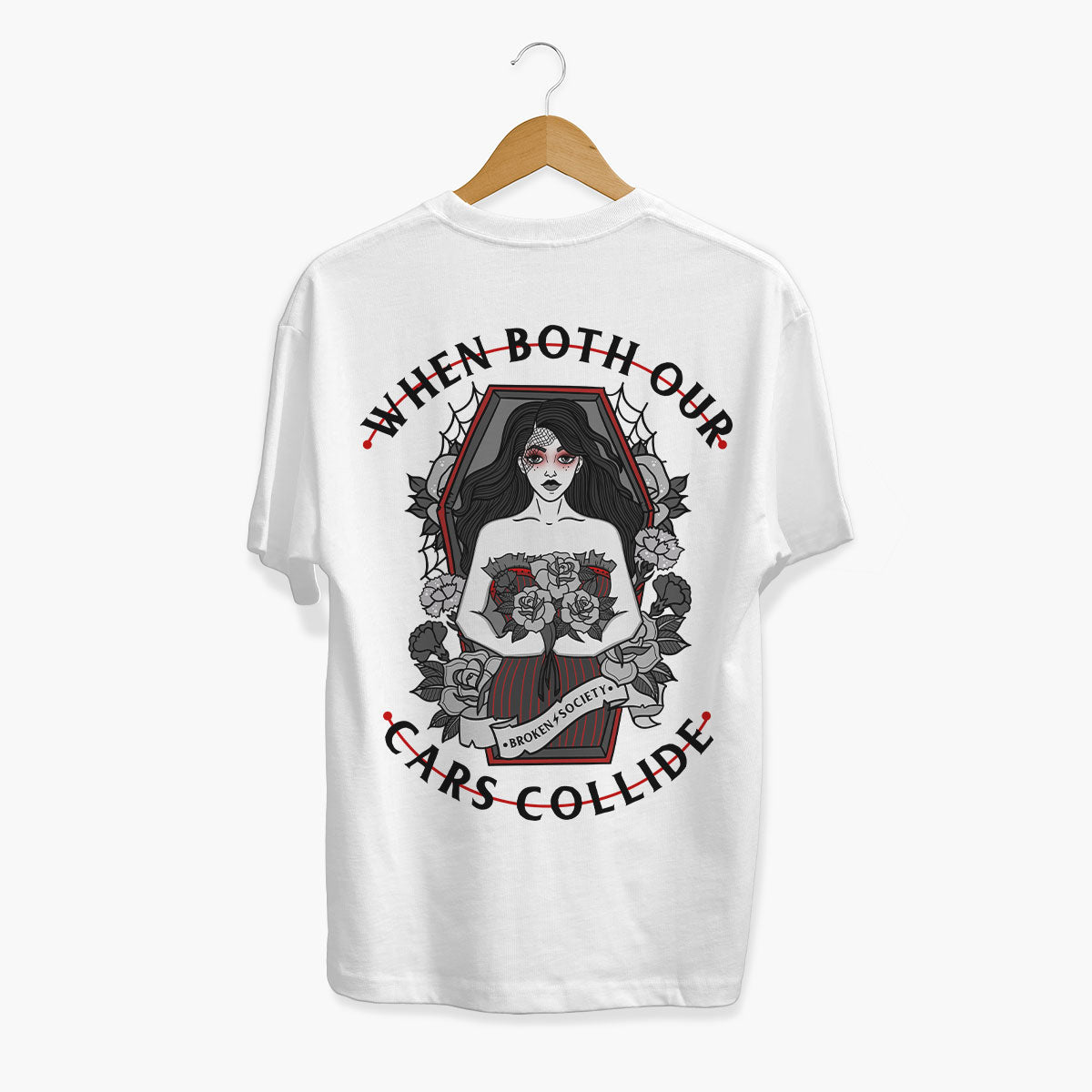 When Cars Collide T-Shirt (Unisex)-Tattoo Clothing, Tattoo T-Shirt, EP01-Broken Society