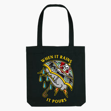 Cargar imagen en el visor de la galería, When It Rains It Pours Strong-As-Hell Tote Bag-Tattoo Apparel, Tattoo Accessories, Tattoo Gift, Tattoo Tote Bag-Broken Society