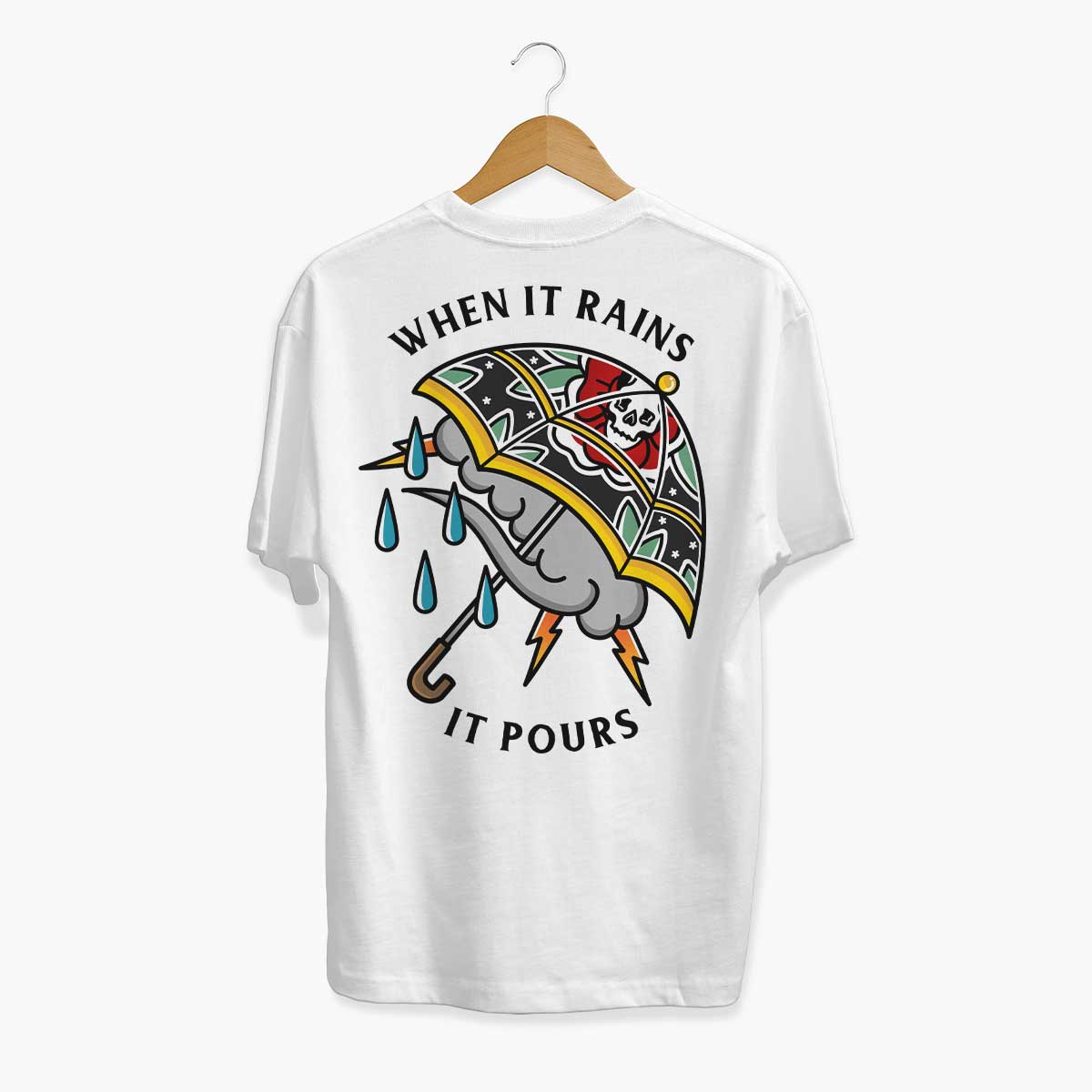 When It Rains Limited Edition T-shirt (Unisex)-Tattoo Clothing, Tattoo T-Shirt, N03-Broken Society