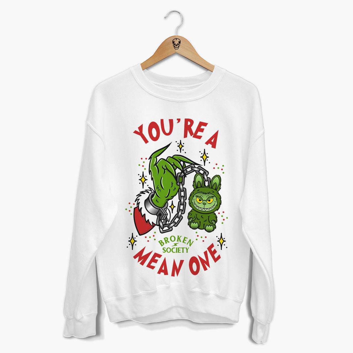 You're A Mean One Christmas Jumper (Unisex)-Tattoo Clothing, Tattoo Sweatshirt, JH030-Broken Society