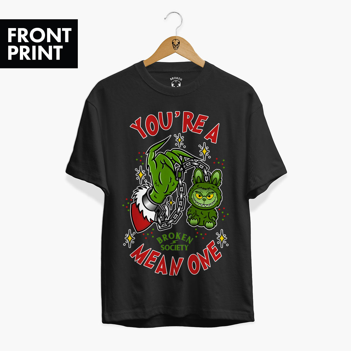 You're A Mean One Christmas T-Shirt (Unisex)-Tattoo Clothing, Tattoo T-Shirt, EP01-Broken Society