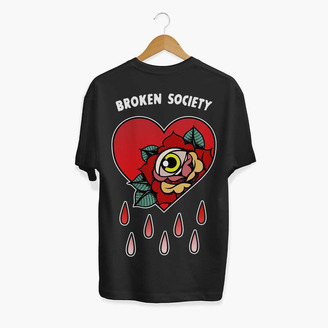 Bleeding Heart T-Shirt (Unisex)-Tattoo Clothing, Tattoo T-Shirt, N03-Broken Society