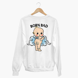 Born Bad Angel Sweatshirt (Unisex)-Tattoo Clothing, Tattoo Sweatshirt, JH030-Broken Society