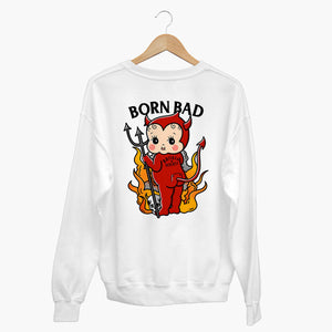 Born Bad Devil Sweatshirt (Unisex)-Tattoo Clothing, Tattoo Sweatshirt, JH030-Broken Society