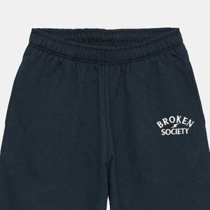 Broken Society Embroidered Joggers (Unisex)-Tattoo Clothing, Tattoo Joggers, JH072-Broken Society