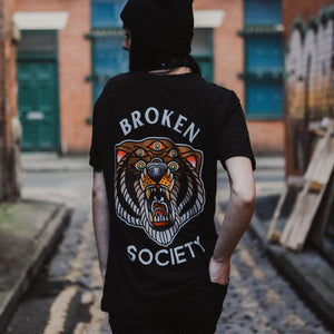 Brown Bear T-Shirt (Unisex)-Tattoo Clothing, Tattoo T-Shirt, N03-Broken Society