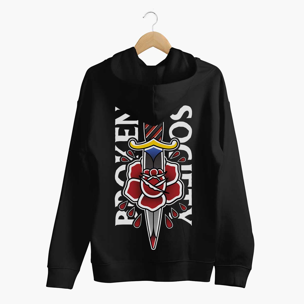 Dagger Hoodie (Unisex)-Tattoo Clothing, Tattoo Hoodie, JH001-Broken Society