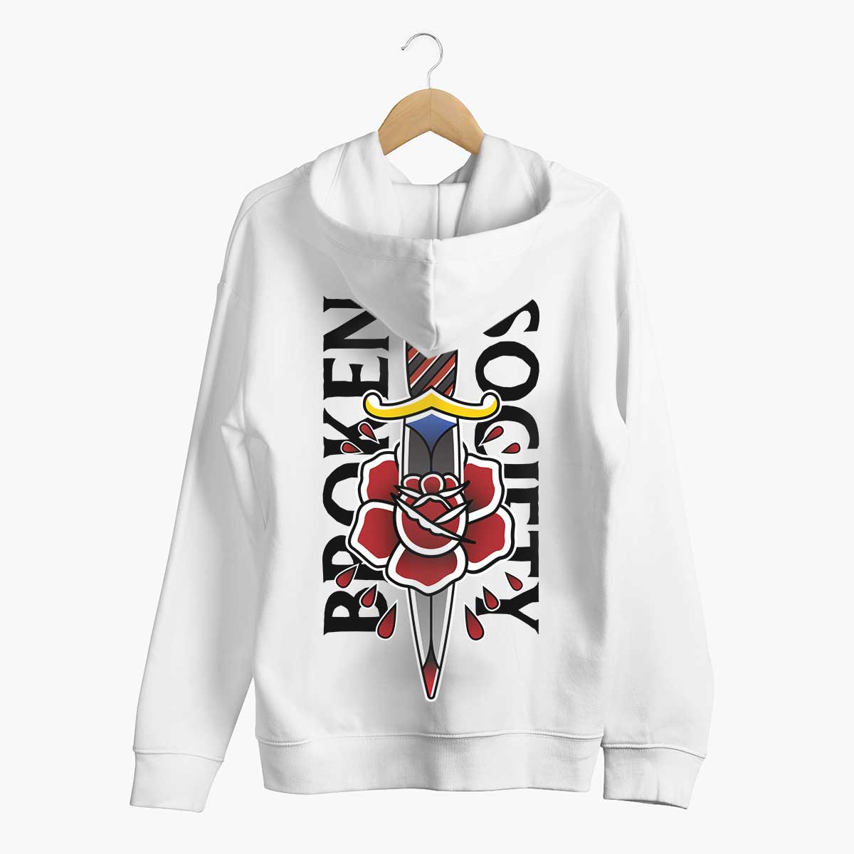 Dagger Hoodie (Unisex)-Tattoo Clothing, Tattoo Hoodie, JH001-Broken Society