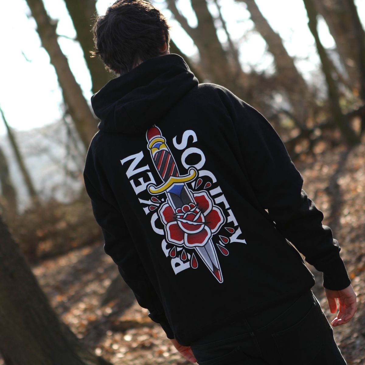 Dagger Hoodie (Unisex)-Tattoo Clothing, Tattoo Hoodie, JH001-Broken Society