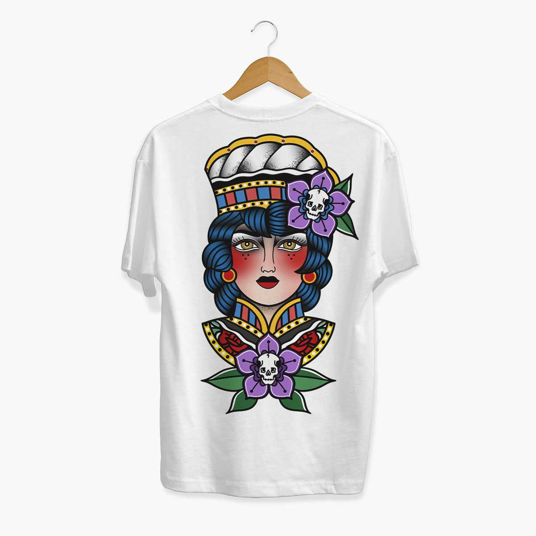 Flower Girl T-Shirt (Unisex)-Tattoo Clothing, Tattoo T-Shirt, N03-Broken Society