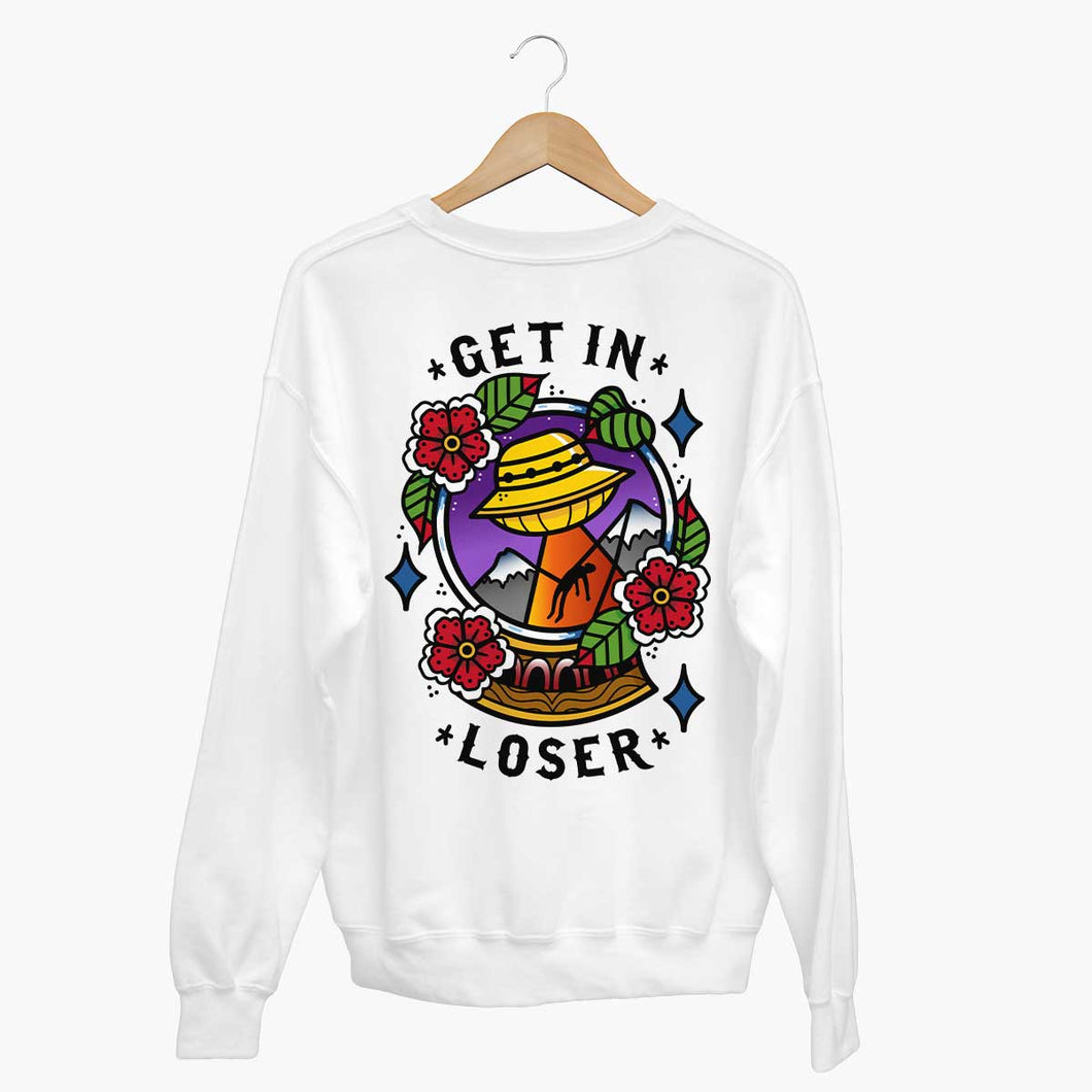 Get In Loser Sweatshirt (Unisex)-Tattoo Clothing, Tattoo Sweatshirt, JH030-Broken Society