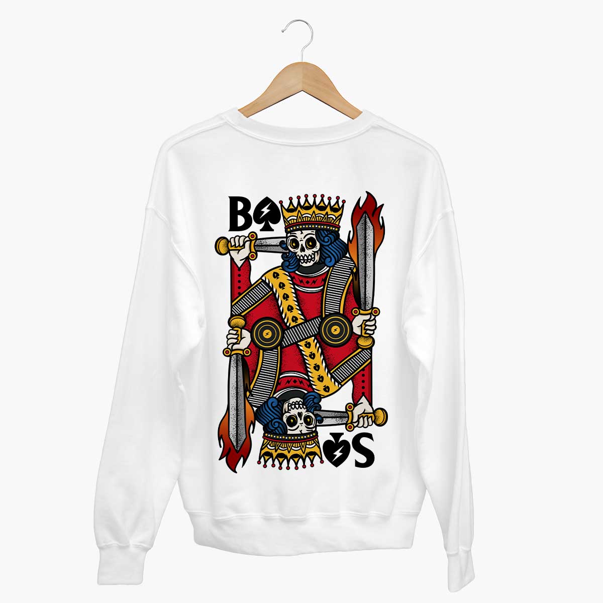 King of Spades Sweatshirt (Unisex)-Tattoo Clothing, Tattoo Sweatshirt, JH030-Broken Society